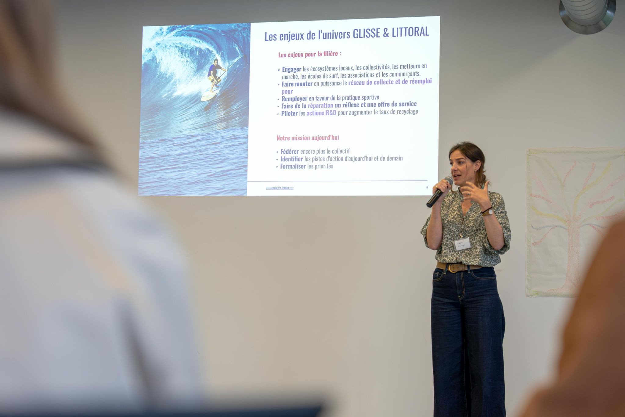 Lancement de la Grande Récup Glisse et Littoral par Amélie Montoriol, Directrice de la Filière ASL